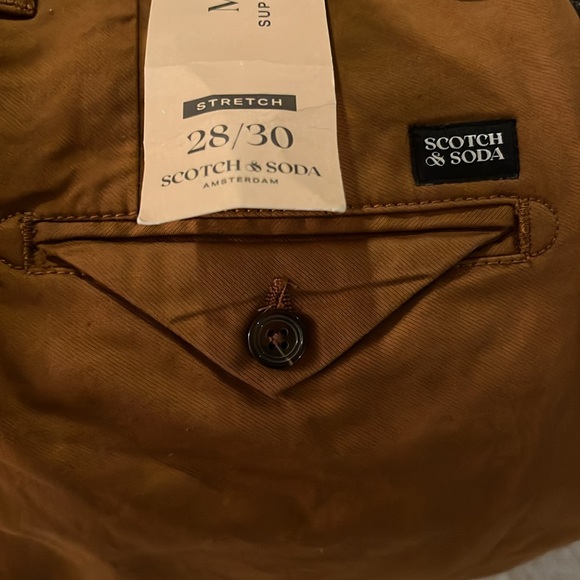 NWT Scotch & Soda Men’s Mott Super-Slim Chino 28/30 color of walnut - Picture 4 of 14